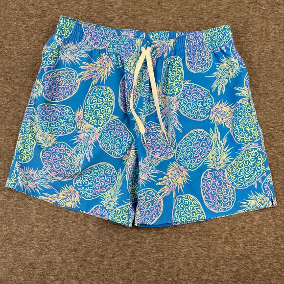 chubbies Other - Chubbie's Pineapple Print Bay Breezes Swim Trunks 5.5" Inseam Bright Blue Large